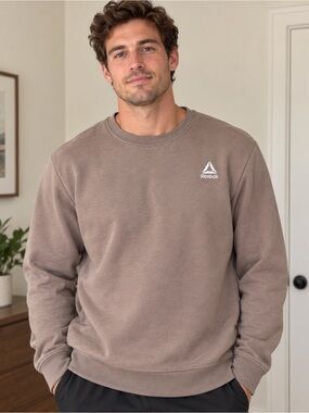 Reebok Men’s Crewneck Sweatshirt - Taupe Brown